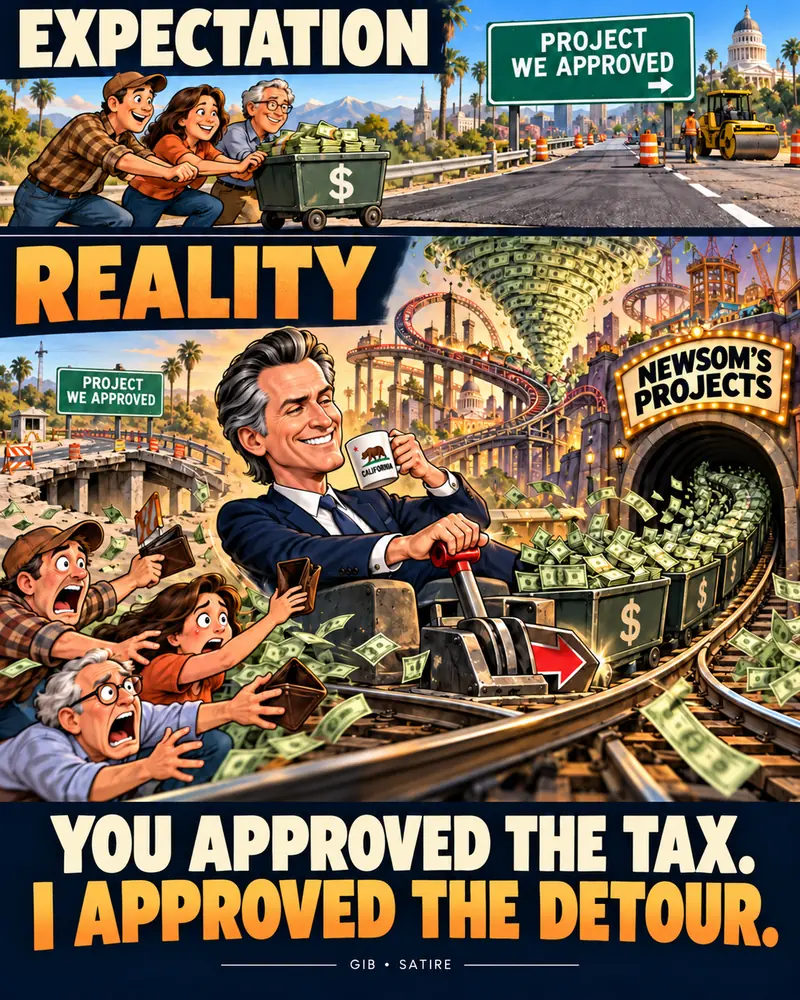 You approved the tax. I approved the detour.