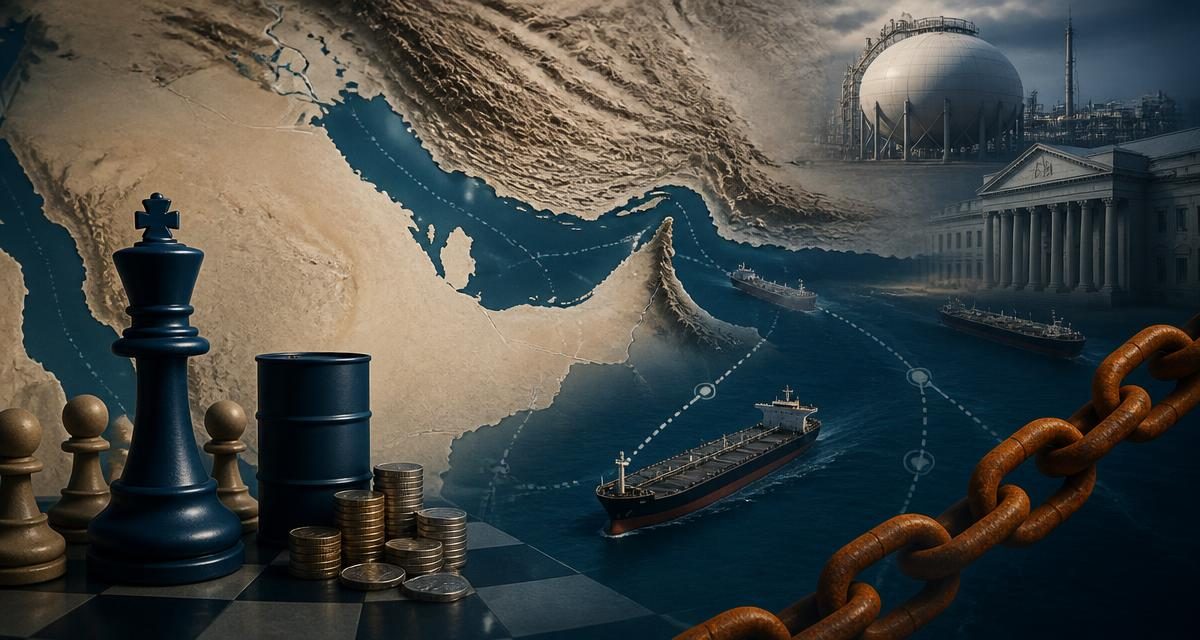 AI-generated editorial graphic for Iran war reaches six months as Washington expands economic pressure without a verified settlement