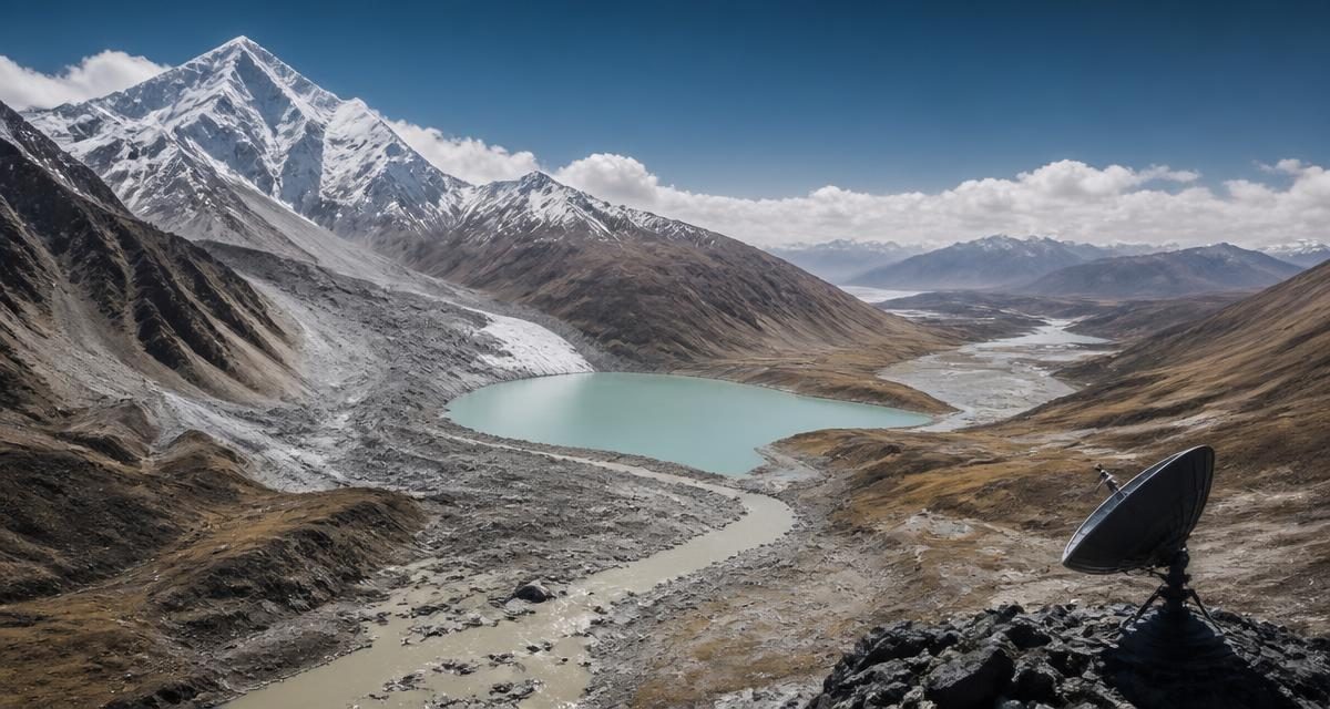 AI-generated editorial graphic for Nepal–Tibet disaster worsens as new lakes threaten further flooding