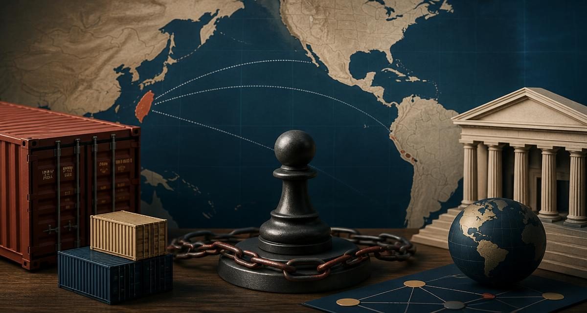AI-generated editorial graphic for China Sanctions Two Western Hemisphere Ministers Over Taiwan Ties