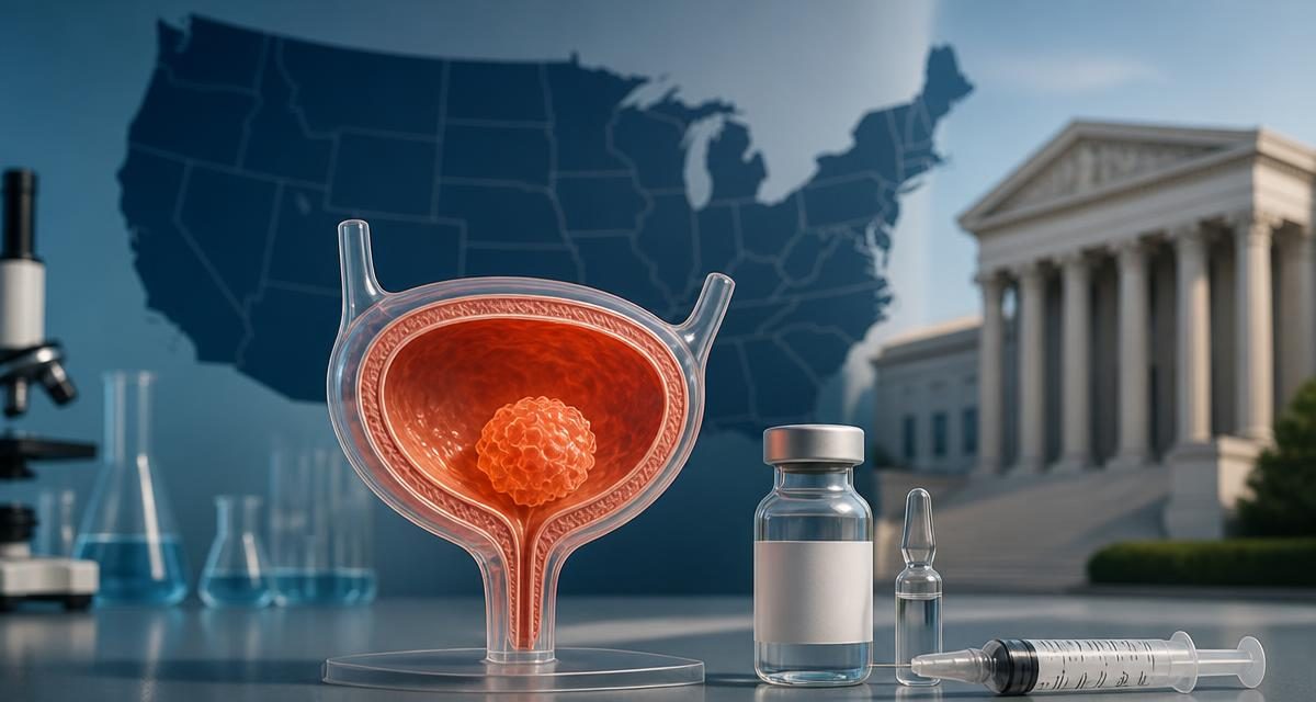 AI-generated editorial graphic for FDA Expands Anktiva to a Narrow BCG-Unresponsive Bladder-Cancer Group