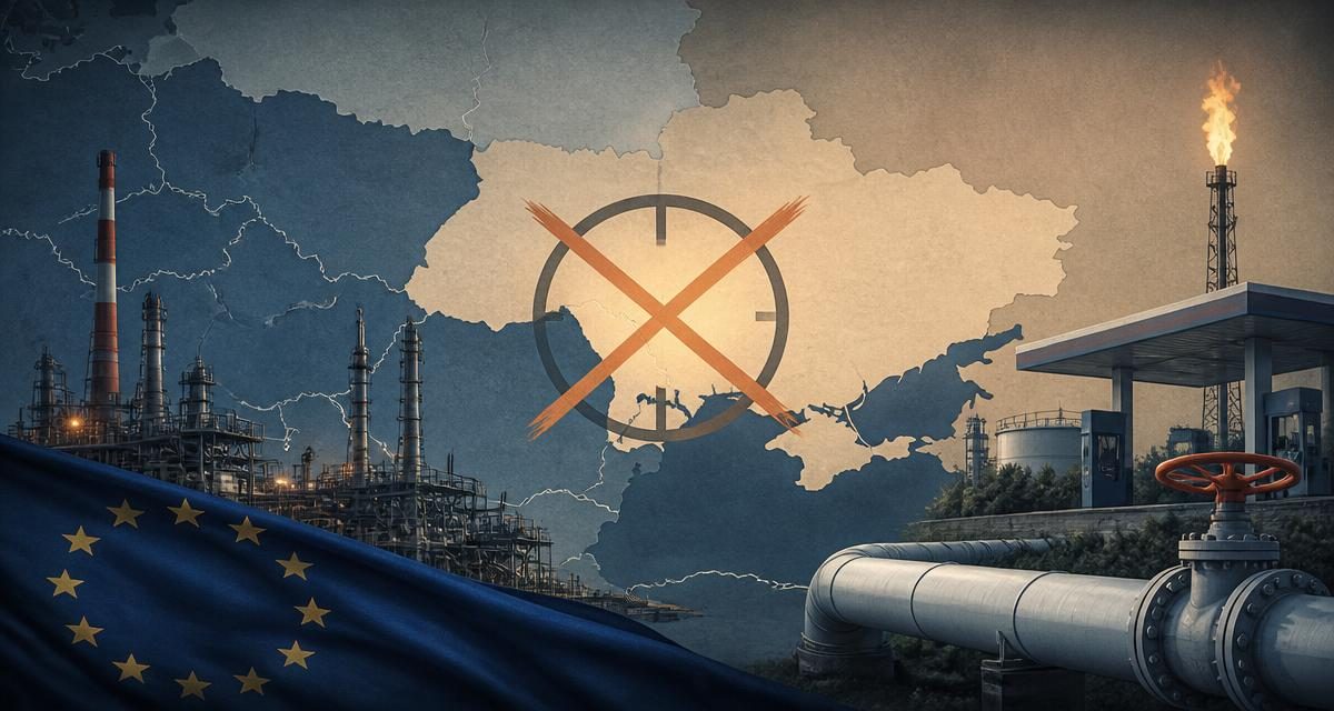 AI-generated editorial graphic for Russia/Ukraine: Reported Strikes Undercut the Claimed Energy Ceasefire