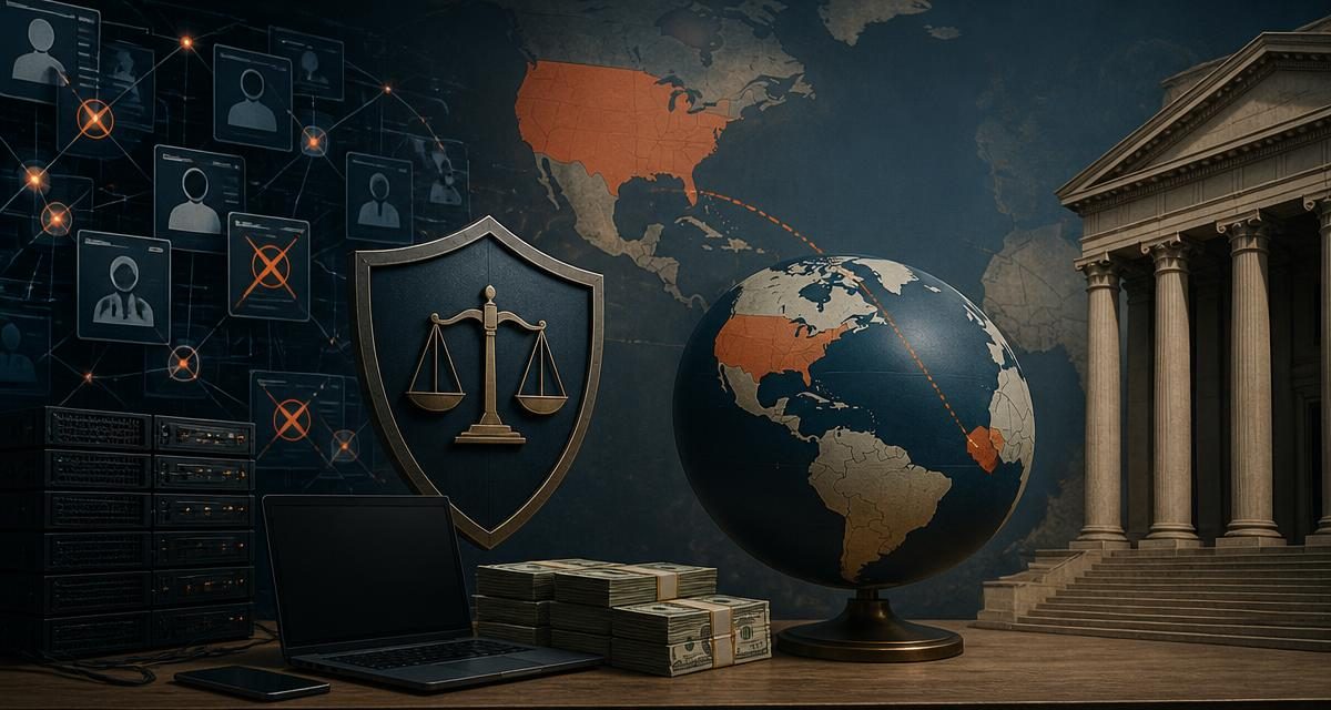 AI-generated editorial graphic for International operation disrupts West African scam networks